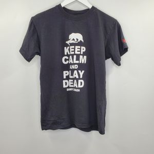 Banff Canada Keep Calm Bear Big Logo Graphic Tee Black